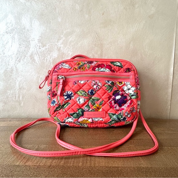 Vera Bradley Handbags - Vera Bradley RFID Crossbody Bag in Coral Floral